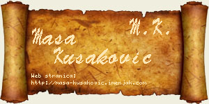 Maša Kušaković vizit kartica